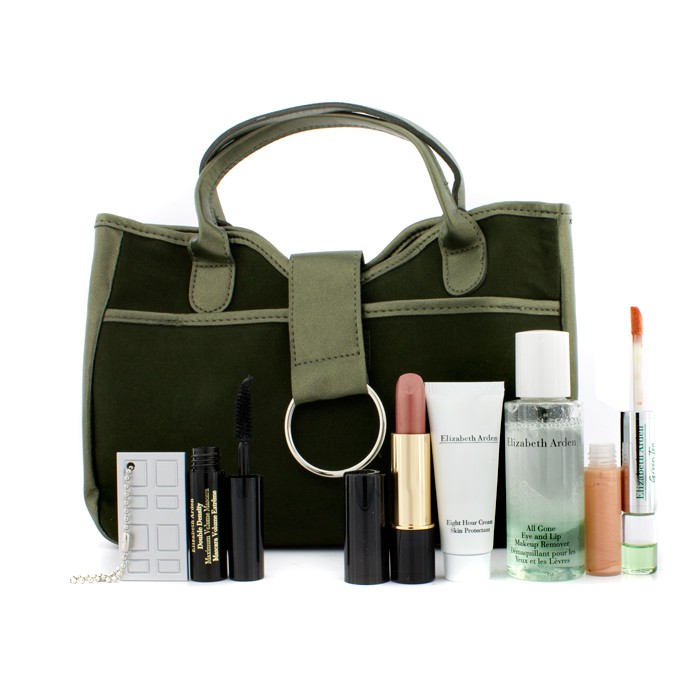 Elizabeth Arden Green Tea Travel Set: Dual-Ended Parfumee & Lipgloss+ Mascara+ Lipstick+ Remover+ 8 Hour Cream+ Mirror+ Bag 6pcs+1bagProduct Thumbnail