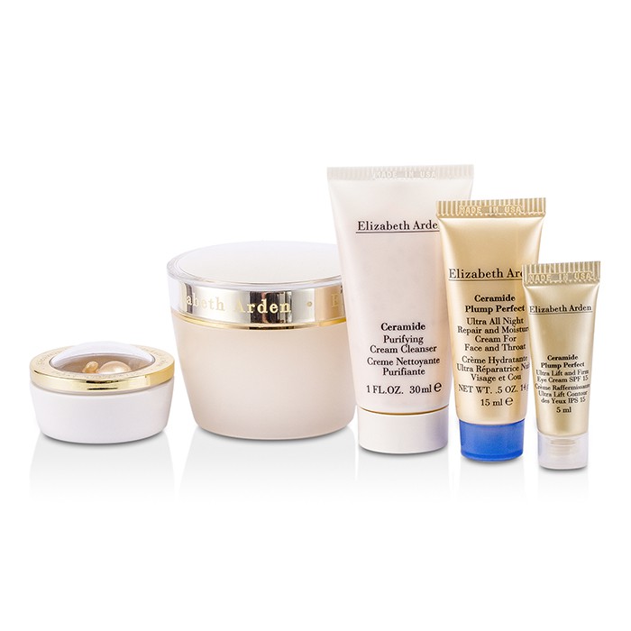 Elizabeth Arden Youth-Restoring Luxury Skincare: Moisture Cream 50ml + Cleanser 30ml + Night Cream 15ml + Eye Cream 5ml + Gold Treatment 3.2ml 5pcsProduct Thumbnail