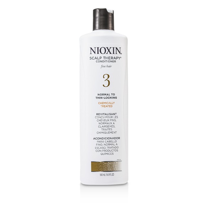 Nioxin نظام 3 بلسم معالج لفروة الرأس للشعر الرقيق والمعالج كيميائياً، والعادي إلى الخفيف 500ml/16.9ozProduct Thumbnail