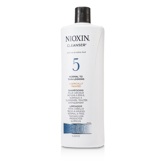丽康丝 Nioxin 体系 5 洗发露 - 中性至粗糙，化学处理， 中至稀疏发量 1000ml/33.8ozProduct Thumbnail