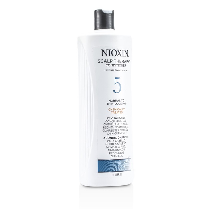 Nioxin System 5 -päännahan terapiahoitoaine keskirakenteisille ja karheille hiuksille, kemikaalisesti käsitellyille, normaaleille ja ohuille 1000ml/33.8ozProduct Thumbnail