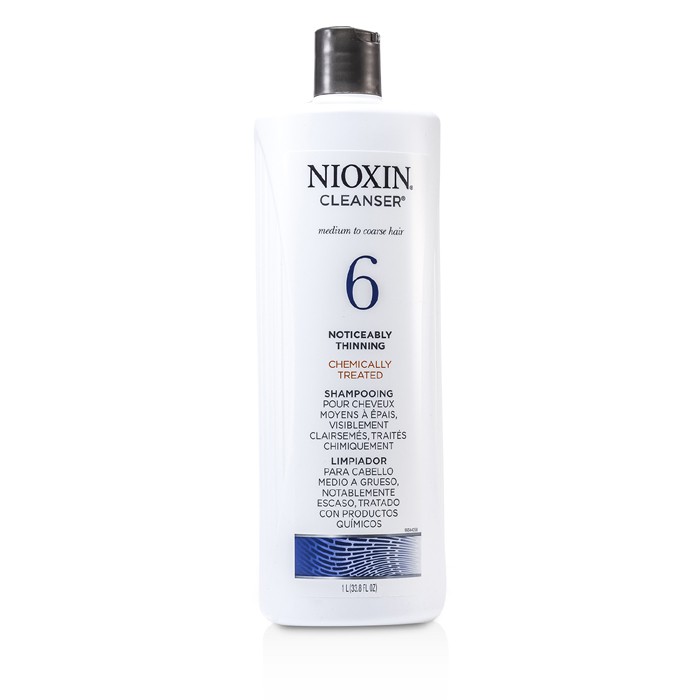 Nioxin System 6 Καθαριστικό Για Μεσαία προς Άγρια Μαλλιά, Χημικά Ταλαιπωρημένα, Ορατά Αραιωμένα Μαλλιά 1000ml/33.8ozProduct Thumbnail