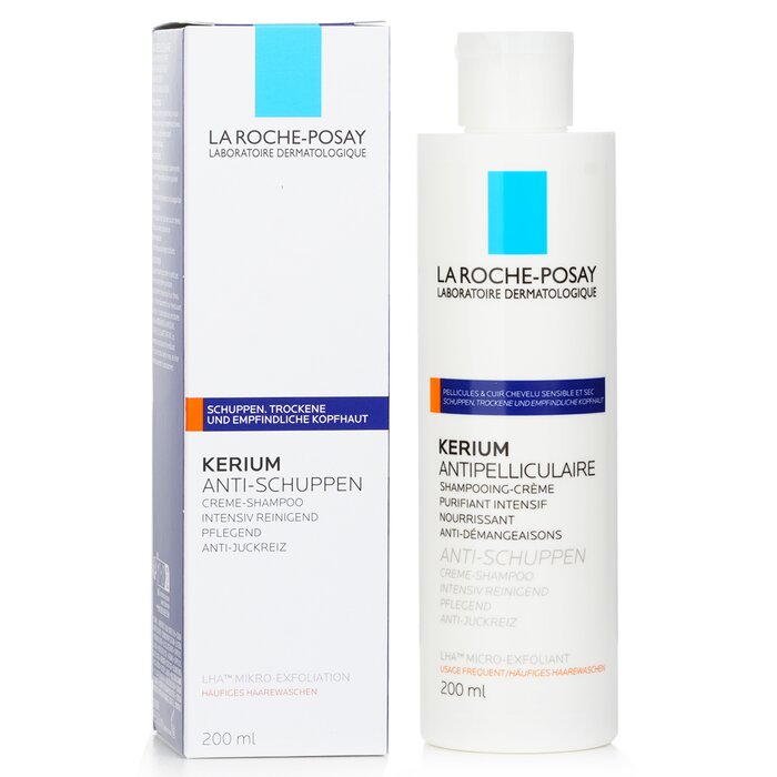 La Roche Posay Kerium Anti-Dandruff Cream Shampoo (Para sa Dry na Buhok or Scalp) 200ml/6.7ozProduct Thumbnail