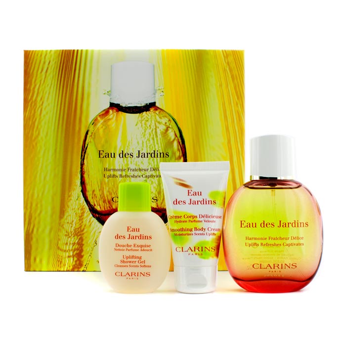 Clarins Eau Des Jardins Coffret: Fragrance Spray 100ml/3.4oz + Body Cream 50ml/1.7oz + Shower Gel 50ml/1.6oz 3pcsProduct Thumbnail