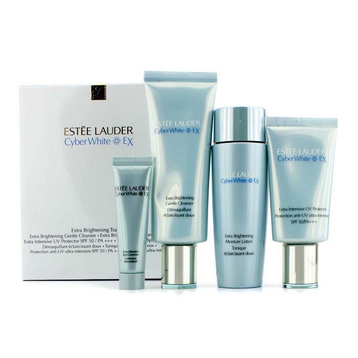 Estee Lauder Cyber White EX Extra Brightening Traveler Set: Brightening lotion 100ml + Clenaser 75ml + UV Protector 50ml + Spot Corrector 15ml 4pcsProduct Thumbnail