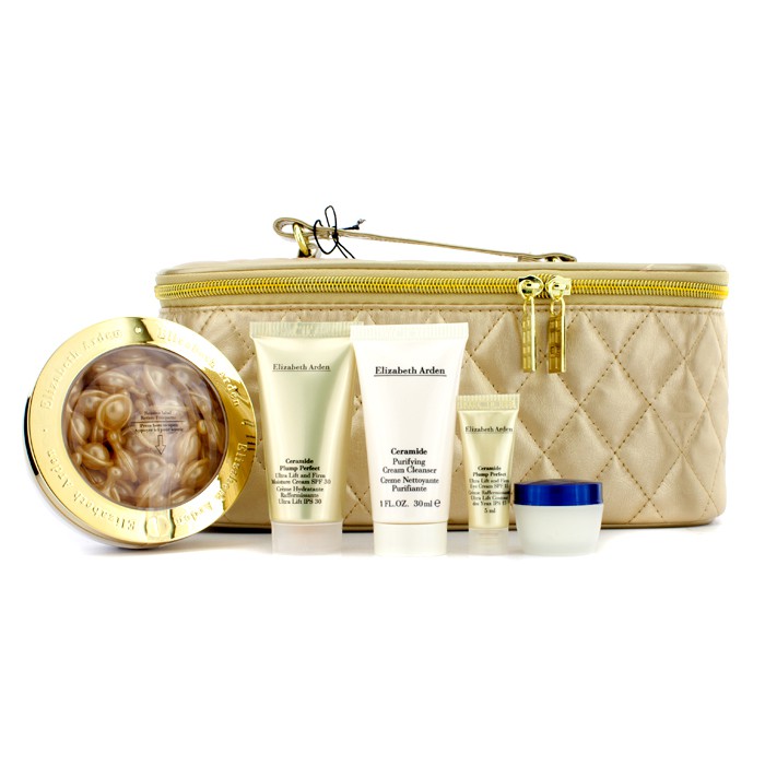 Elizabeth Arden Ceramide Gold Mothers Set: Gold Capsules + Moisture Cream + Cream Cleanser + Moisture Cream + Eye Cream + Bag 5pcs+1bagProduct Thumbnail