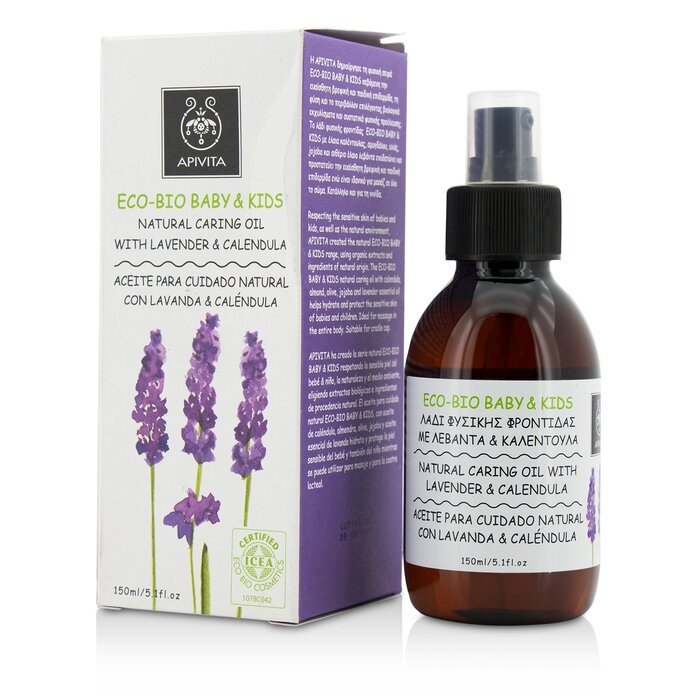 Apivita Eco-Bio Baby & Kids Natural Caring Oil With Lavender & Calendula (Exp. Date: 11/2019) 150ml/5ozProduct Thumbnail