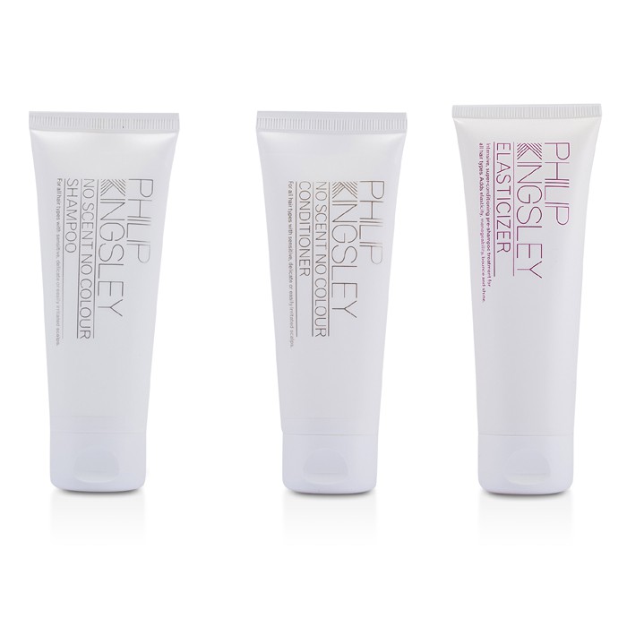 Philip Kingsley No Scent No Colour Jet Set: Shampoo 75ml + Conditioner 75ml + Elasticizer 75ml 3pcsProduct Thumbnail