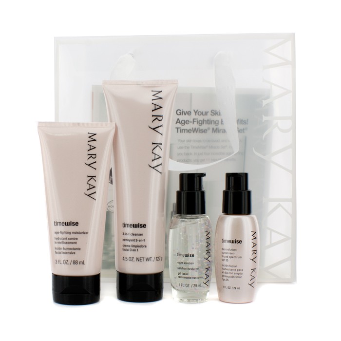 Mary Kay TimeWise Miracle Set: Cleanser 127g + Moisturizer 88ml + Day Solution 29ml + Night Solution 29ml 4pcsProduct Thumbnail