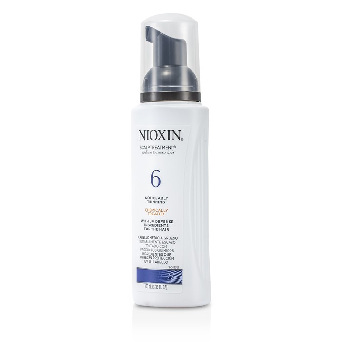 Nioxin System 6 fejbőr ápoló közepes és durva, vegyszerrel kezelt és láthatóan elvékonyodó hajra 100ml/3.38ozProduct Thumbnail