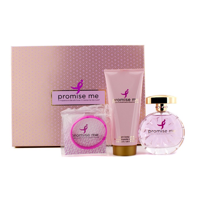 Susan G. Komen For The Cure Promise Me Coffret: Eau De Parfum Spray 100ml/3.4oz + Cream Body Wash 200ml/6.7oz + Wristband 3pcsProduct Thumbnail