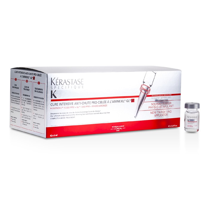Kerastase Specifique Cure Intensive Anti-Chute Pro-Ciblee A L'Aminexil GL Tratamiento Anticaida cabello (Cabellos Finos) 42x6ml/0.2ozProduct Thumbnail