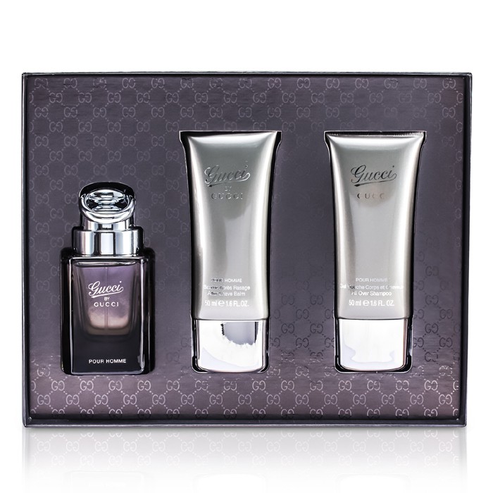 Gucci Gucci By Gucci Pour Homme Coffret: Edt Spray 50ml/1.6oz + After Shave Balm 50ml/1.6oz + Shower Gel 50ml/1.6oz 3pcsProduct Thumbnail