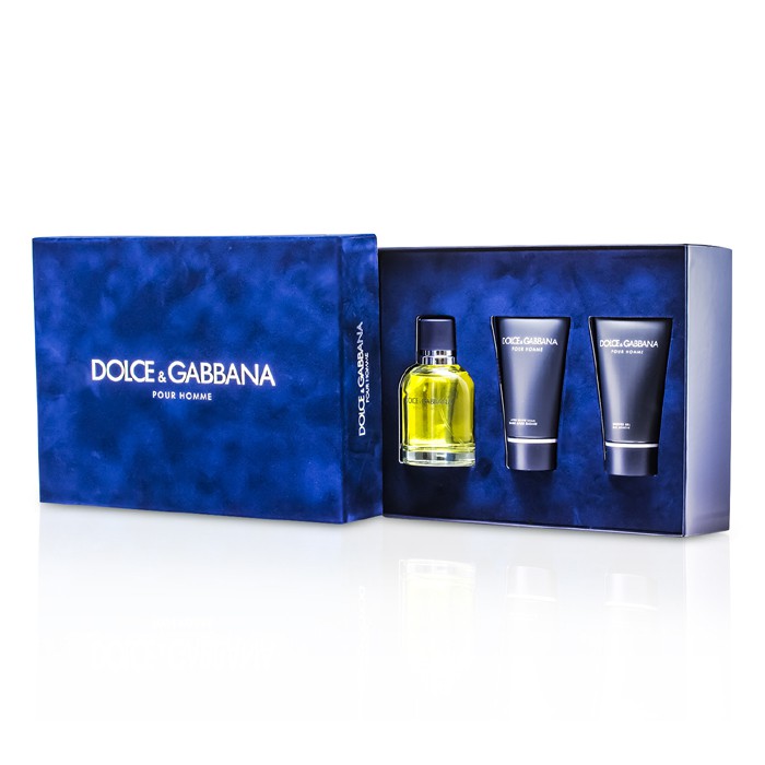 Dolce & Gabbana Pour Homme -rasia (uusi versio): Eau De Toilette -suihke 75ml/2.5oz + After Shave -balsami 50ml/1.6oz + suihkugeeli 50ml/1.6oz 3pcsProduct Thumbnail