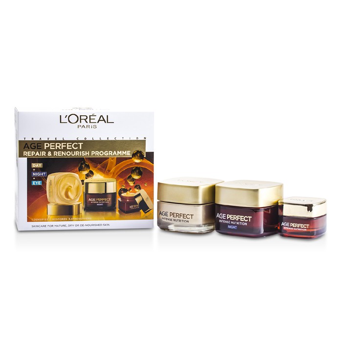 L'Oreal Age Perfect Repair & Renourish Programme: Day Cream 50ml + Night Cream 50ml + Eye Cream 15ml 3pcsProduct Thumbnail
