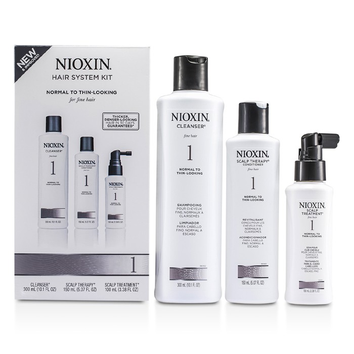Nioxin Zestaw szampon i odżywka do włosów normalnych i cienkich System 1 System Kit For Fine Hair, Normal to Thin-Looking Hair 3pcsProduct Thumbnail
