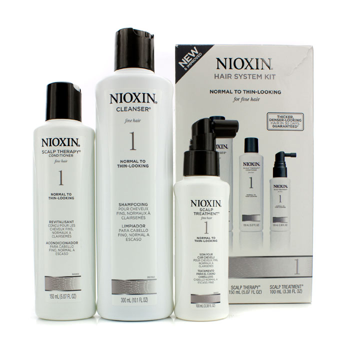 Nioxin System 1 System Kit For Fine Hair, Normal to Thin-Looking Hair (Box Slightly Damaged) 3pcsProduct Thumbnail