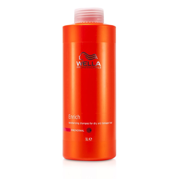 Wella Enrich Moisturizing Shampoo -kosteuttava shampoo kuiville & vaurioittuneille hiuksille (hennot/normaalit) 1000ml/33.8ozProduct Thumbnail