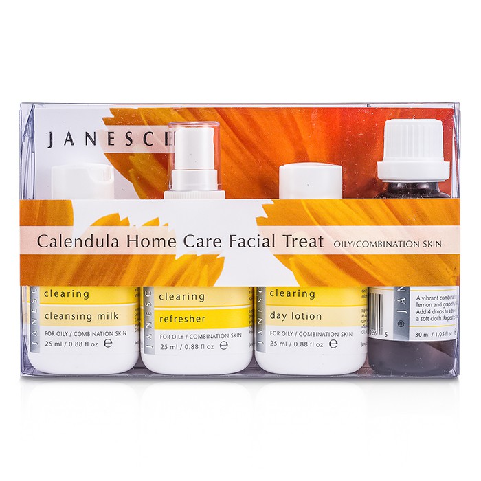 Janesce Calendula Home Care Facial Treat (For Oily/ Combination Skin): Soaking Drops + Cleasing Milk + Refresher + Day Lotion + Refresher + Serum + Soaking Cloth 9pcsProduct Thumbnail