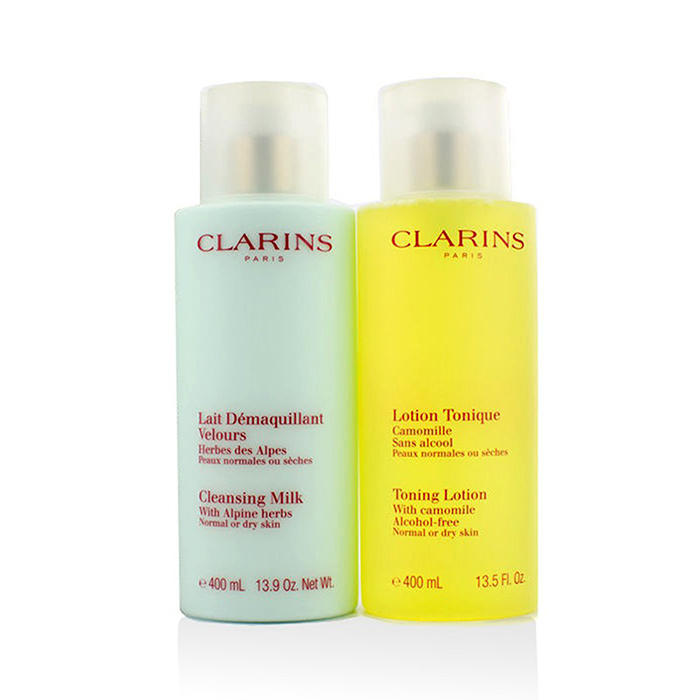 Clarins Cleansing Coffret: Cleansing Milk 400ml + Toning Lotion 400ml (Normal or Dry Skin) 2pcsProduct Thumbnail