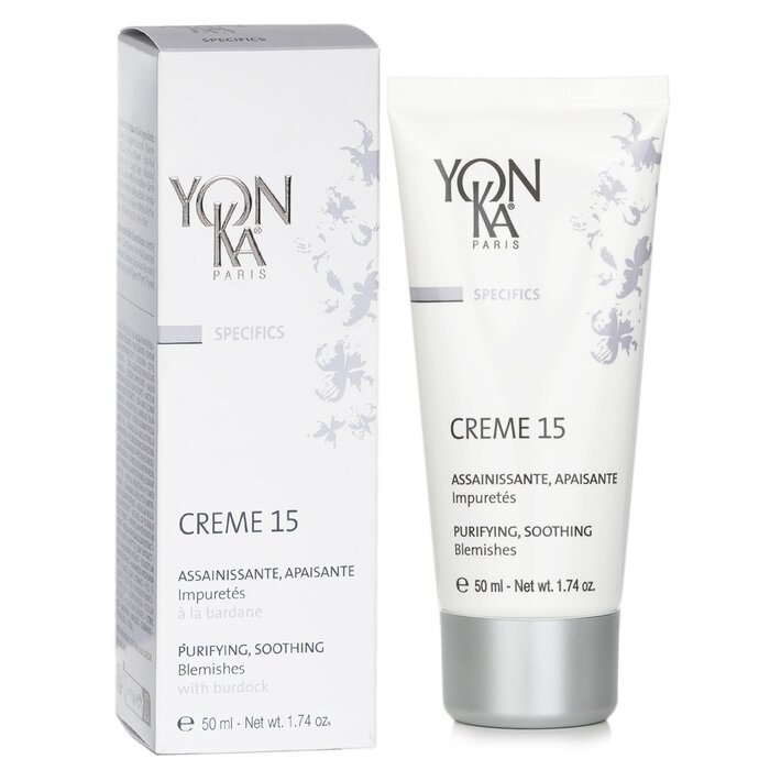 Yonka Specifics Creme 15 With Burdock - Purifying, Soothing (For Blemishes) 50ml/1.74ozProduct Thumbnail