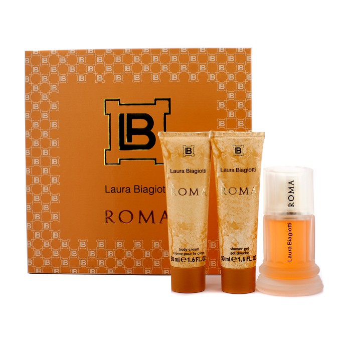 Laura Biagiotti Roma Coffret: Eau De Toilette Spray 50ml/1.6oz + Body Cream 50ml/1.6oz + Shower Gel 50ml/1.6oz 3pcsProduct Thumbnail