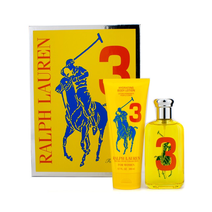 Ralph Lauren Estuche Big Pony Colección #3 Yellow: Eau De Toilette Spray 100ml/3.4oz + Loción Hidratante Corporal 200ml/6.7oz 2pcsProduct Thumbnail