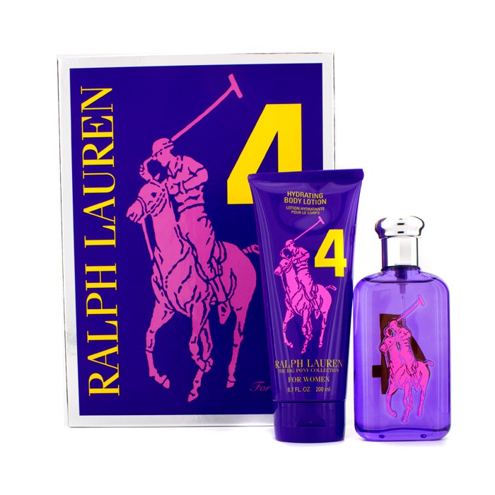 Ralph Lauren Big Pony مجموعة # 4 إرجوانية: ماء تواليت سبراي 100 مل/ 3.4 أوقية + لوشن مرطب للجسم 200 مل/6.7 أوقية 2pcsProduct Thumbnail