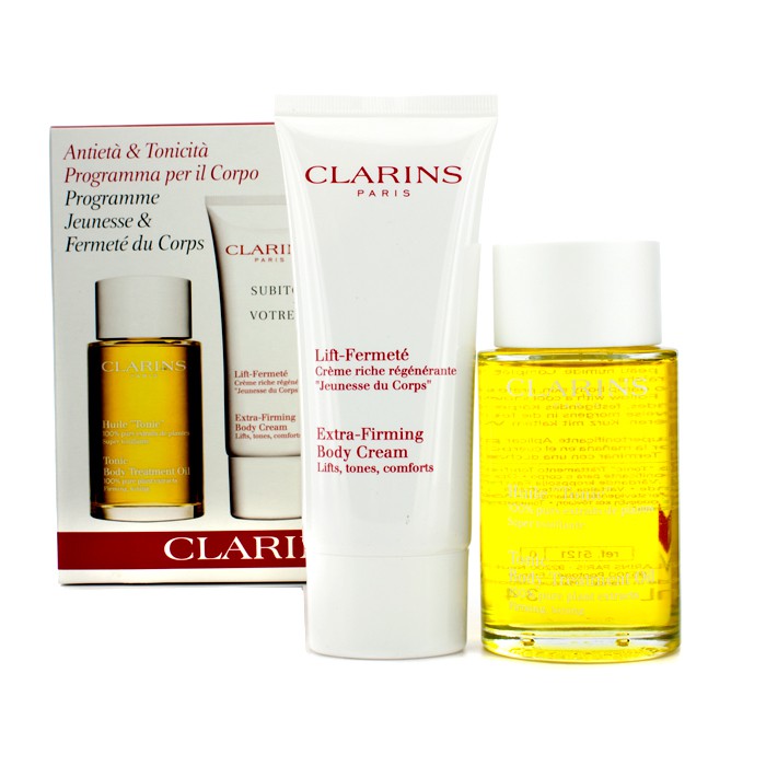 Clarins Body Firming Set: Tonic Body Treatment Oil 100ml + Extra-Firming Body Cream 100ml 2pcsProduct Thumbnail