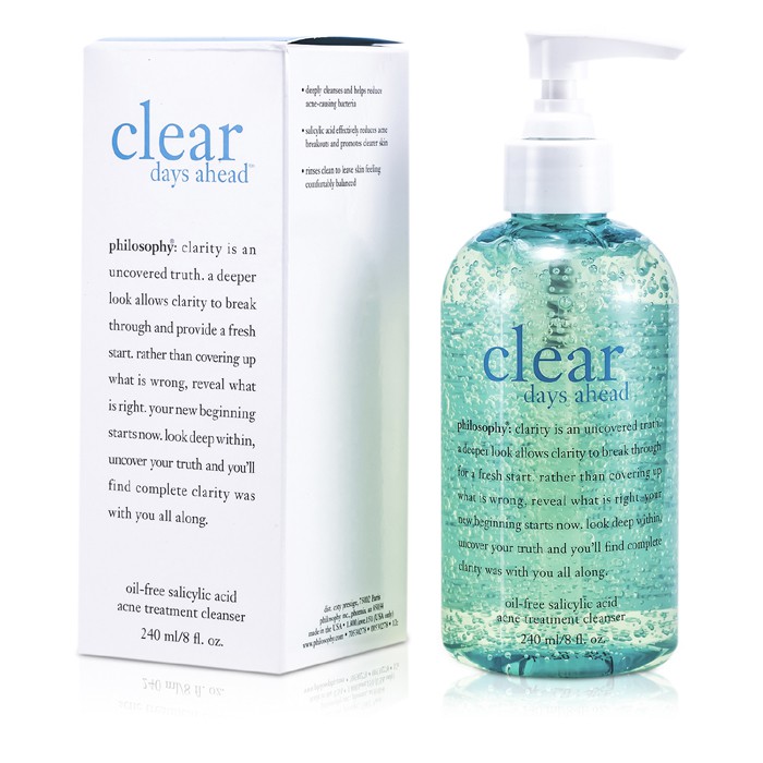 Philosophy Clear Days Ahead Oil-Free Salicylic Acid Acne Treatment Cleanser 240ml/8ozProduct Thumbnail