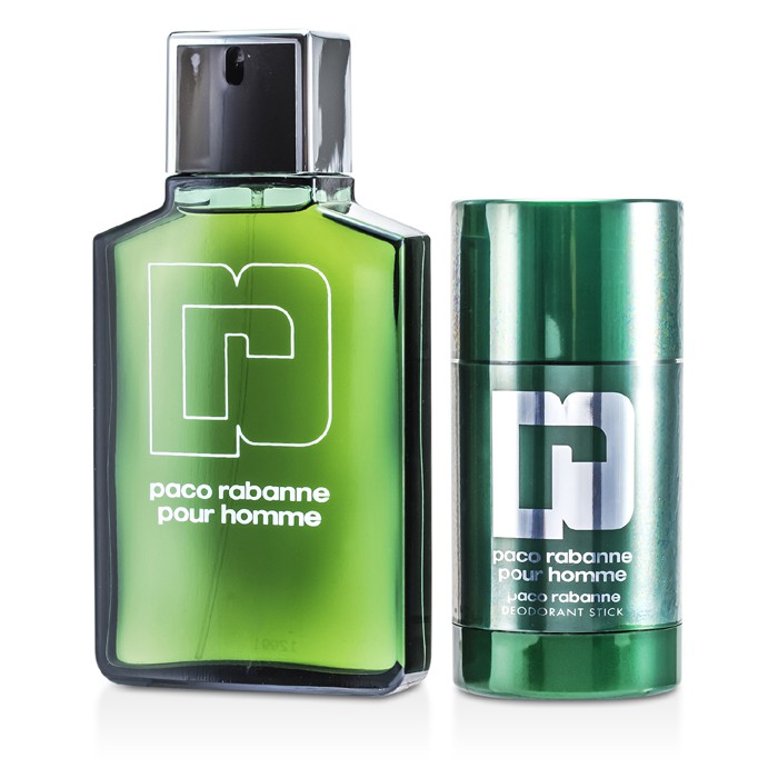 Paco Rabanne Caixa Pour Homme: Eau De Toilette Spray 100ml/3.3oz + Desodorante em bastão 75ml/2.2oz 2pcsProduct Thumbnail