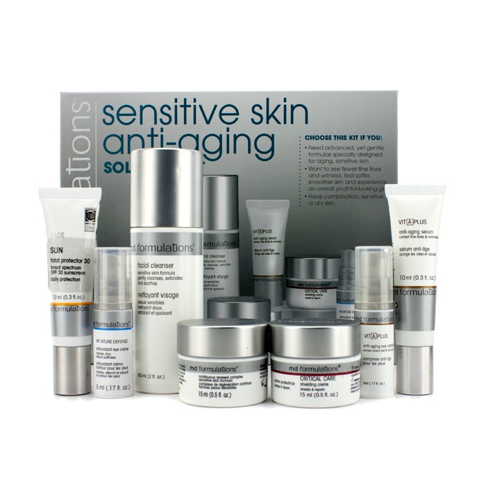 MD Formulations Sensitive Skin Anti-Aging Solution Kit: Cleanser + Renewal Complex + Shielding Cream + Serum +Total Protector + Eye Complex + Eye Creme 7pcsProduct Thumbnail