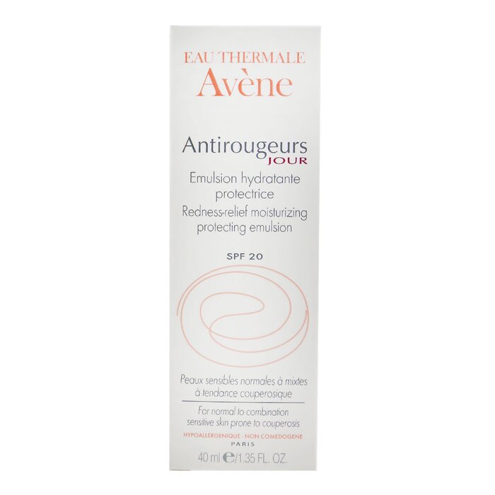 Avene Antirougeurs Redness-relief Fuktighetsgivende, Beskyttende Emulsjon SPF 20 (For normal til kombinasjons/sensitiv hud) 40ml/1.35ozProduct Thumbnail