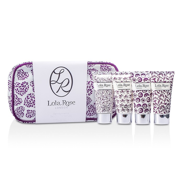 Lola Rose Calming Amethyst Travel Set: Shower Cream + Body Lotion + Hand & Nail Cream + Bubble Bath + Bag 4pcs+1bagProduct Thumbnail