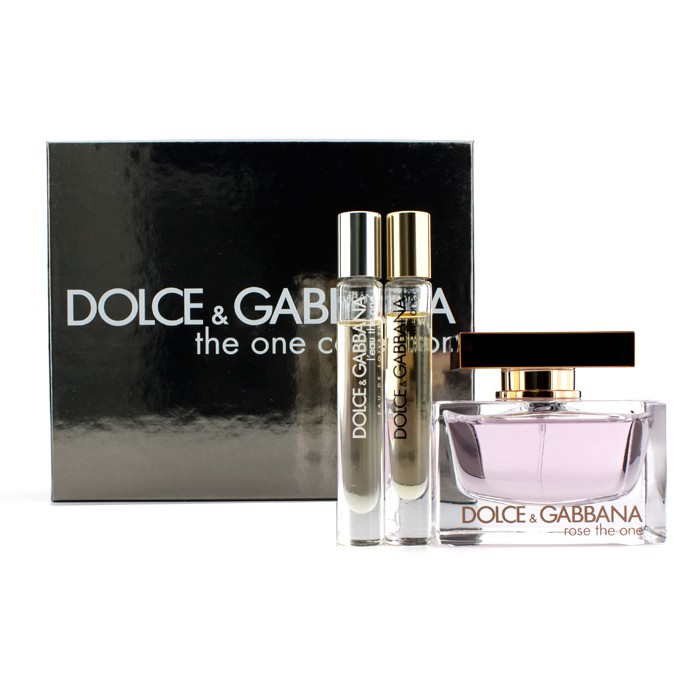 Dolce & Gabbana ชุด Rose The One Coffret: สเปรย์น้ำหอม Edp 75ml/2.5oz + โรออนน้ำหอม Edp 6ml + โรออนน้ำหอม L' Eau The One Edt 6ml 3ชิ้นProduct Thumbnail