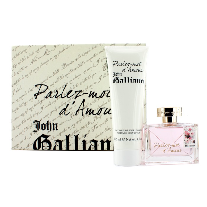 John Galliano Parlez-Moi D' Amour Casetă: Apă De Toaletă Spray 50ml/1.7oz + Loțiune de Corp Parfumată 125ml/4.2oz 2pcsProduct Thumbnail