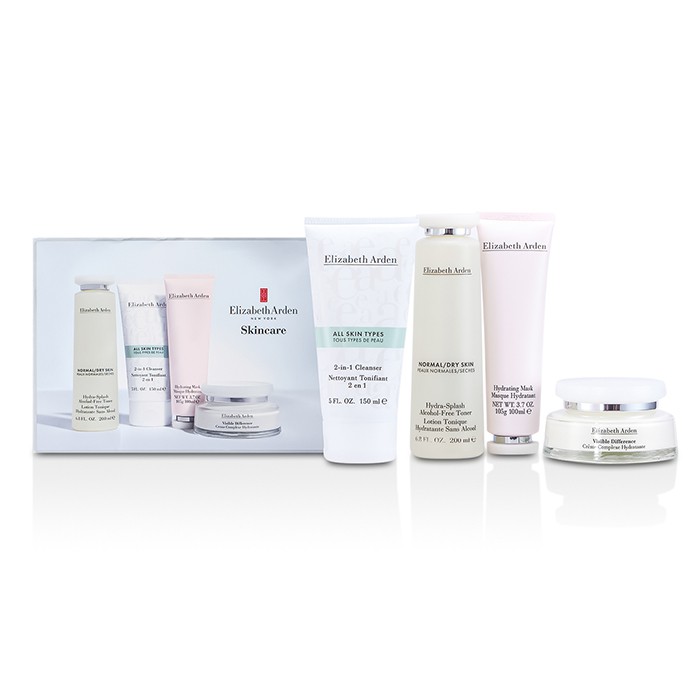 Elizabeth Arden Skincare Set: 2-in-1 Cleanser 150ml + Hydra-Splash Toner 200ml + Refining Moisture Cream 100ml + Hydrating Mask 100ml 4pcsProduct Thumbnail