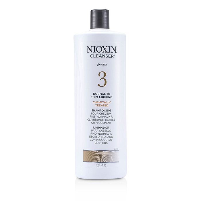Nioxin Система 3 Почистващо Средство за Фина Коса, Химически Третирана Коса, Нормална към Изглеждаща Тънка Коса 1000ml/33.8ozProduct Thumbnail