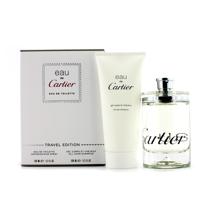 Cartier ชุด Eau De Cartier Coffret: สเปรย์น้ำหอม EDT 100ml/3.3oz + แชมพูทำความสะอาดทั่วผิวกาย 100ml/3.3oz 2ชิ้นProduct Thumbnail