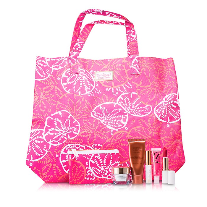 Estee Lauder Travel Set: DayWear Cream SPF15 + Bronze Goddess + Mascara + Lipstick #88 + High Gloss #07 + Pouch + Bag 5pcs+2bagsProduct Thumbnail