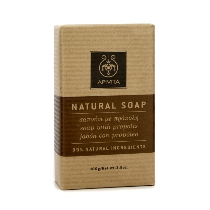 Apivita Natural Soap with Propolis (Ideal For Oily and Young Skin) 100g/3.5ozProduct Thumbnail