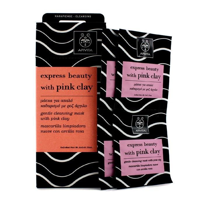 Apivita Express Beauty Gentle Cleansing Mask with Pink Clay 9946 - Masker Pembersih Wajah 6x(2x8ml)Product Thumbnail