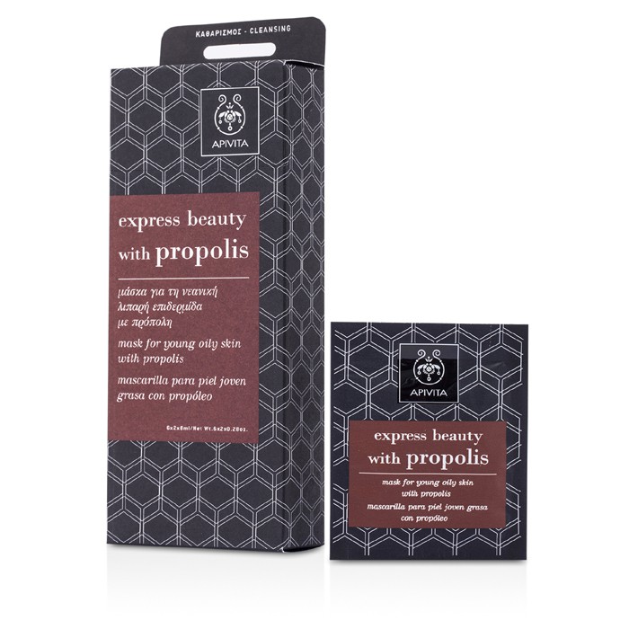 Apivita Express Beauty ماسك للبشرة الدهنية الشابة بالدنغ 6x(2x8ml)Product Thumbnail
