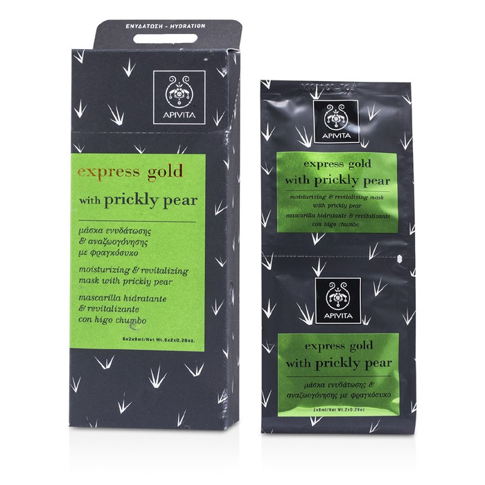 Apivita Express Gold Moisturizing & Revitalizing Mask with Prickly Pear 6x(2x8ml)Product Thumbnail