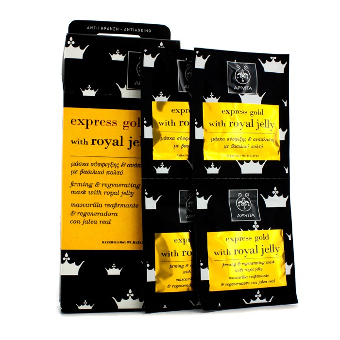 Apivita إكسبريس غولد قناع لشد وتجديد البشرة بغذاء ملكات النحل 6x(2x8ml)Product Thumbnail