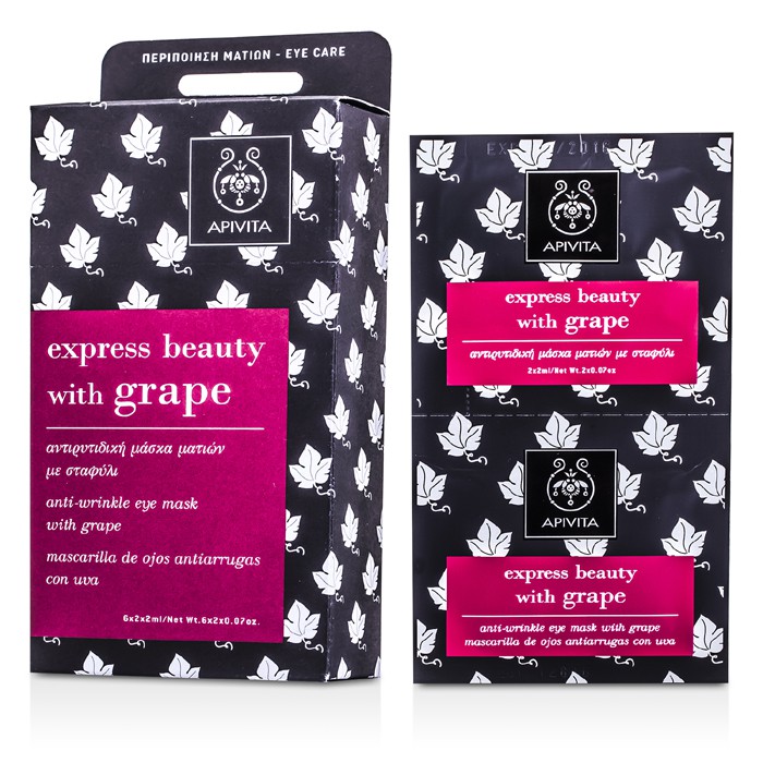 Apivita Express Beauty Anti-Wrinkle Eye Mask with Grape 6x(2x2ml)Product Thumbnail