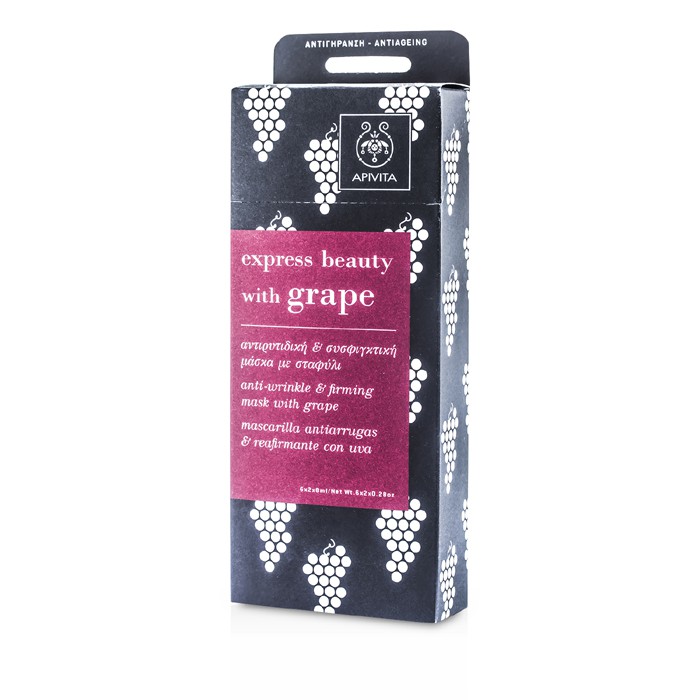 Apivita Express Beauty Anti-Wrinkle & Firming Mask with Grape 6x(2x8ml)Product Thumbnail