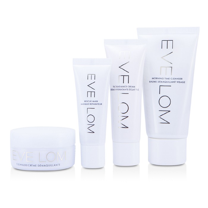 Eve Lom Travel Essentials Collection: Cleanser 30ml + Morning Time Cleanser 50ml + Rescue Mask 15ml + TLC Radiance Cream 25ml 4pcsProduct Thumbnail
