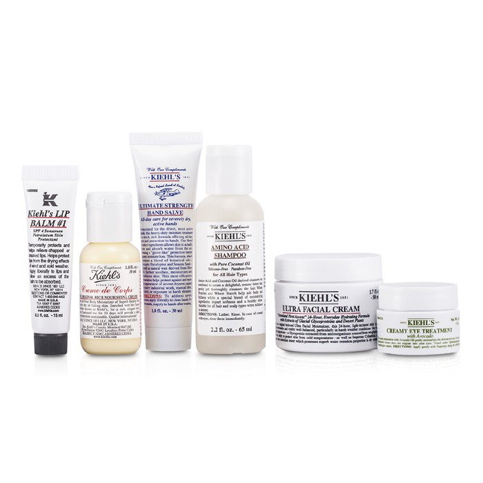 Kiehl's Zestaw On Top Of The World Set: szampon + Cream + krem + krem do rąk + balsam do ust+ kuracja pod oczy+ kosmetyczka 6pcs+1bagProduct Thumbnail