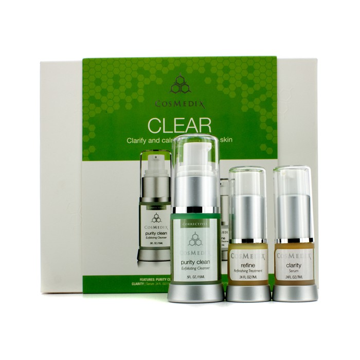 CosMedix Clear Kit: Purity Clean 15ml + Clarity Serum 7ml + Refine 7ml 3pcsProduct Thumbnail